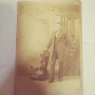 Antique Cabinet Card Photo Distinguished Gentleman Leaning On Rock