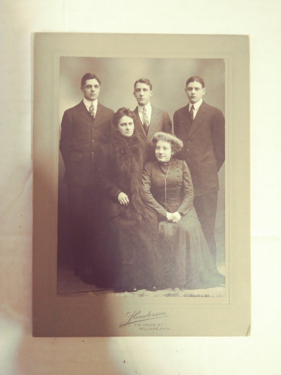 Antique Cabinet Card Photo Men and Women