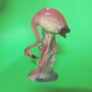 Vintage 1950s Pink Flamingo Ceramic Porcelain Figurine Mid Century Old Florida