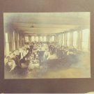 Vintage Cabinet Card Photo Factory Workers Or College Posing B&W