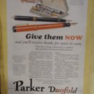 Vintage 1928 Parker Duofold Fountain Pen Ad
