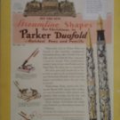 1929 December Streamline Shapes Parker Fountain Pen magazine Ad