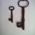 Antique Large and Small Steel Skeleton Key Lot Steampunk