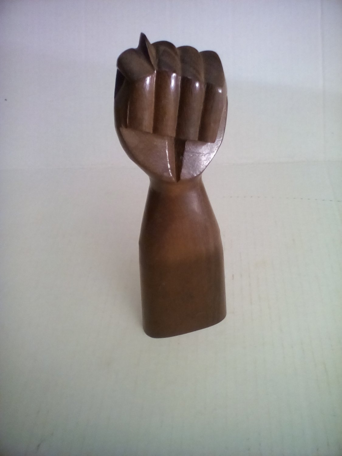 Vintage 1970s Mano Fico Carved Art Carving Statue Hand