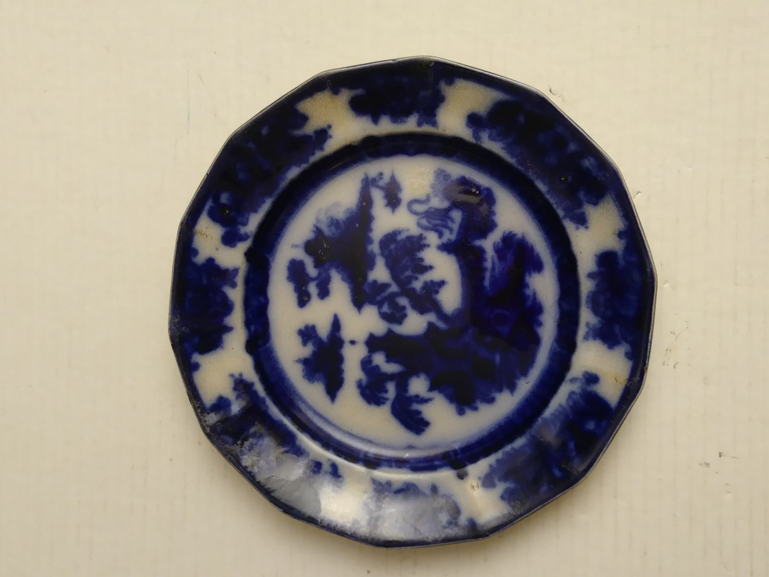 1800's Antique Flow Blue 8 1/2" Plate