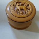 Vtg. Round Handcarved Shadow Box Top Signed U.S.S.R.