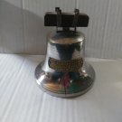 Antique Saginaw,Michigan 1919 Nickel Plated Liberty Bell Coin Bank