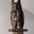 Antique H.L.Judd Art Deco Owl Letter Opener Cast Iron W/ Brass Finish
