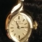 Vintage Omega 17J 14K White Gold Windup Wristwatch Works Keeps Time