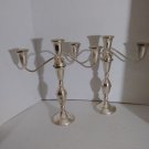 Vintage Pair Raimond Sterling Silver Candelabra 3 Light Candlesticks