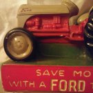 Vintage Ford Tractor Plaster Advertising Bank Save Money With a FORD OBO