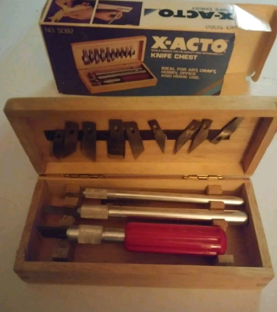 Vintage 1977 XACTO Tool Kit Knife Set in Box