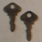 1920s Pair Antique key Lot 2 Similar Cut to Ford Keys