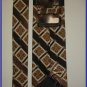 NEW STACY ADAMS SILK NECK TIE CUBES SQUARES BROWN