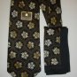 NEW STACY ADAMS SILK TIE W/ HANKY FLOWERS CRISP WOVEN