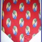 NEW EXECUTIVE DESIGNER STYLE SILK TIE RED CIRCLES BALLS