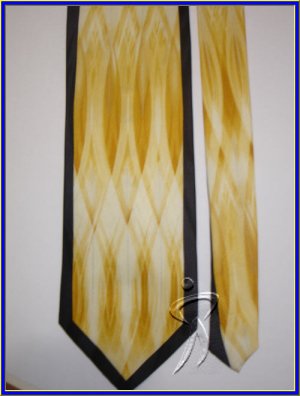 NEW EXECUTIVE DESIGNER ART DECO RUSH SILK TIE WEDDING