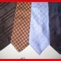 MENS  ALBY ARROW LANDS END STRIPES PLAID SILK NECK TIES