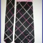 NEW BREAST CANCER KNOTS OF HOPE SILK TIE BLACK PLAID