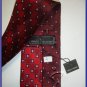 NEW STACY ADAMS SILK TIE RED POLKA DOTS CIRCLES