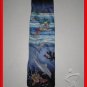 MENS FISHING BOAT SEA DOLPHINS PALM TREES SILK NECK TIE
