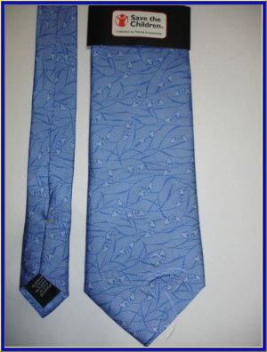 NEW SAVE THE CHILDREN SILK TIE AISA BUTTERFLY WORLD COL