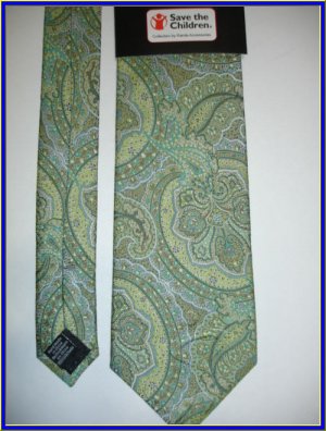 NEW SAVE THE CHILDREN SILK TIE PAISLEY WORLD COLLECTION