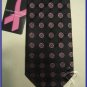 NEW BREAST CANCER LOGO PINK DOTS SILK NECK TIE