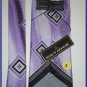 NEW STACY ADAMS SILK TIE LARGE PATTERN PURPLE BLOCKS