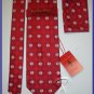 NEW STEVE HARVEY CODE RED SILK TIE HANKY CRISP WOVEN