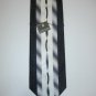 NEW STACY ADAMS SILK TIE STRIPES BLACK WHITE SUIT NECK