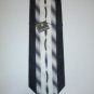 NEW STACY ADAMS SILK TIE STRIPES BLACK WHITE SUIT NECK