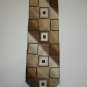 NEW STACY ADAMS SILK TIE SQUARES STRIPES BROWN