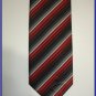 NEW BERGAMO HANKY CUFFLINK TIE SET RED STRIPES WOVEN