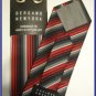 NEW BERGAMO HANKY CUFFLINK TIE SET RED STRIPES WOVEN