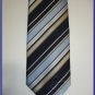 NEW BERGAMO HANKY CUFFLINK TIE SET BLUE STRIPES DESIGNE