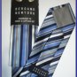 NEW BERGAMO HANKY CUFFLINK TIE SET BLUE STRIPES EXECUTI