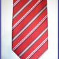 NEW BERGAMO HANKY CUFFLINK TIE SET RED STRIPES EXECUTIV