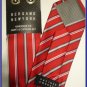 NEW BERGAMO HANKY CUFFLINK TIE SET RED STRIPES EXECUTIV
