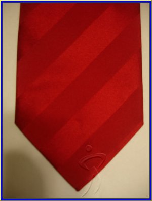 NEW BERGAMO HANKY CUFFLINK TIE SET RED STRIPES