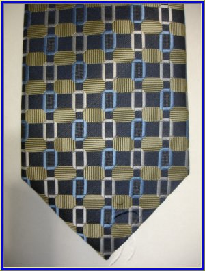 NEW BERGAMO HANKY CUFFLINK TIE SET CRISP WOVEN NECKTIE