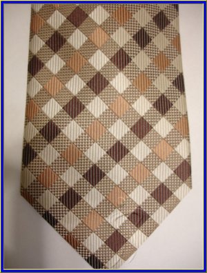 NEW BERGAMO HANKY CUFFLINK TIE SET PLAID CHECKERS DESIG