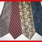MENS DESIGNER COLLECTION PAISLEY SQUARES SILK NECK TIES