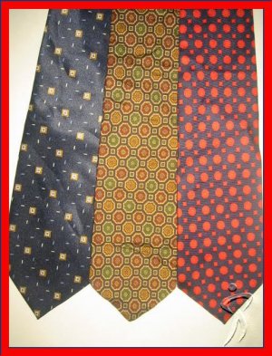 MENS BROOKS BROTHERS GAP etc SMALL PATTERN SILK TIES NR