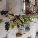 Brass Butterflies with dried composite flowers