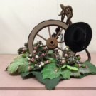 Wagon-Wheel Shelf-sitter with cowboy hat