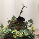 Wagon-Wheel Shelf-sitter with cowboy hat
