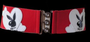 PLAYBOY Bunny HUGH HEFNER GIRLS NEXT DOOR Red Corset BELT Small Medium & Large