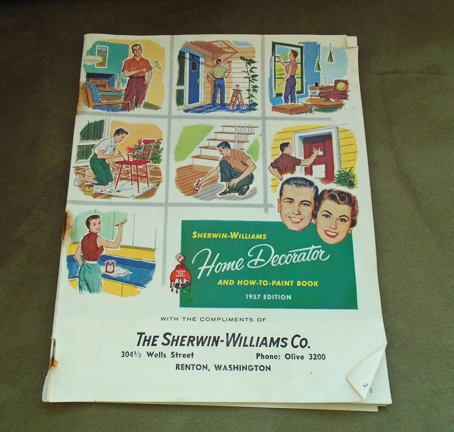 Sherwin Williams 1957 Home Decorator Paint Catalog Booklet Vintage Mid