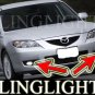2008 2009 Mazda3 Mazda 3 Maxx Sport BK 2 Xenon Fog Lamps Driving Lights Foglamps Foglights Kit